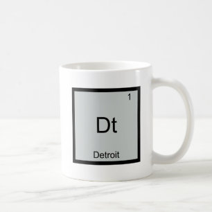 Dt - Detroit City Chemistry Element Symbol T-Shirt Coffee Mug