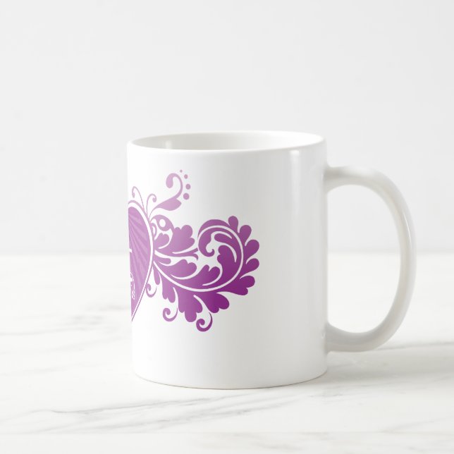 DT Fangirl Purple Heart (Mug) Coffee Mug (Right)