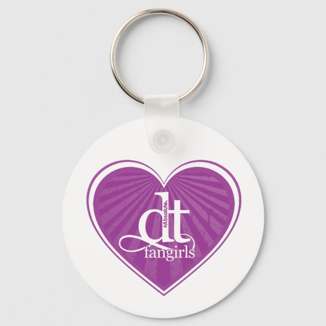 DT Fangirls (Heart Purple Keychain) Key Ring (Front)