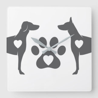 DTDR Doberman Wall Clock White