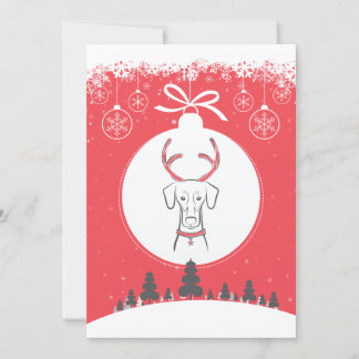 DTDR Holiday Card Natural Doberman Red