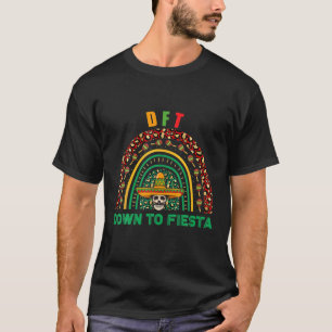 DTF Down To Fiesta Rainbow Cinco De Mayo Party Mex T-Shirt