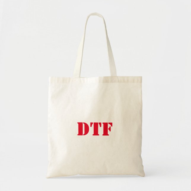 DTF SHOPPER TOTE BAG REUSABLE  (Front)