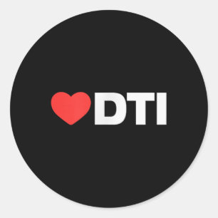 Dti Love - Like Heart Your Best Favorite_ Dti  Classic Round Sticker