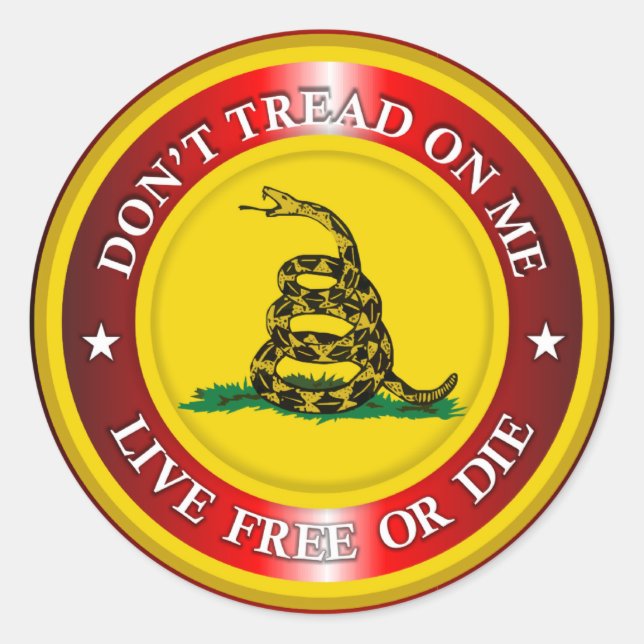 DTOM - Live Free or Die 2 (copper) Classic Round Sticker (Front)