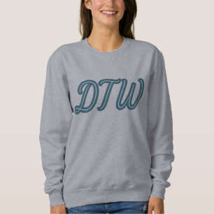 DTW Detroit Airport Code – Michigan Travel Gift Sweatshirt