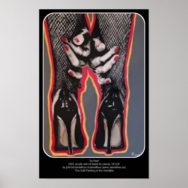 'Du Hast' Painting on a  Poster (Front)