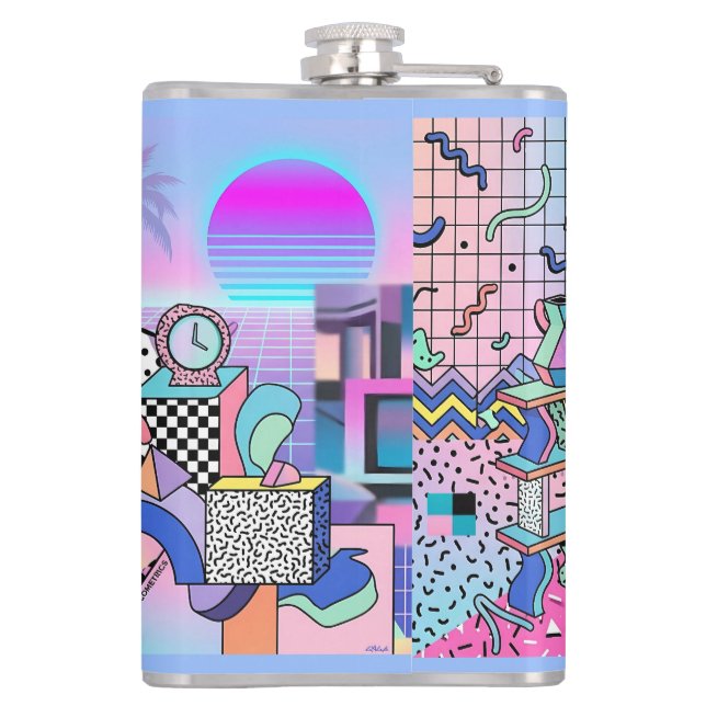 Du Pasquier Geometrics Revisited Hip Flask (Back)
