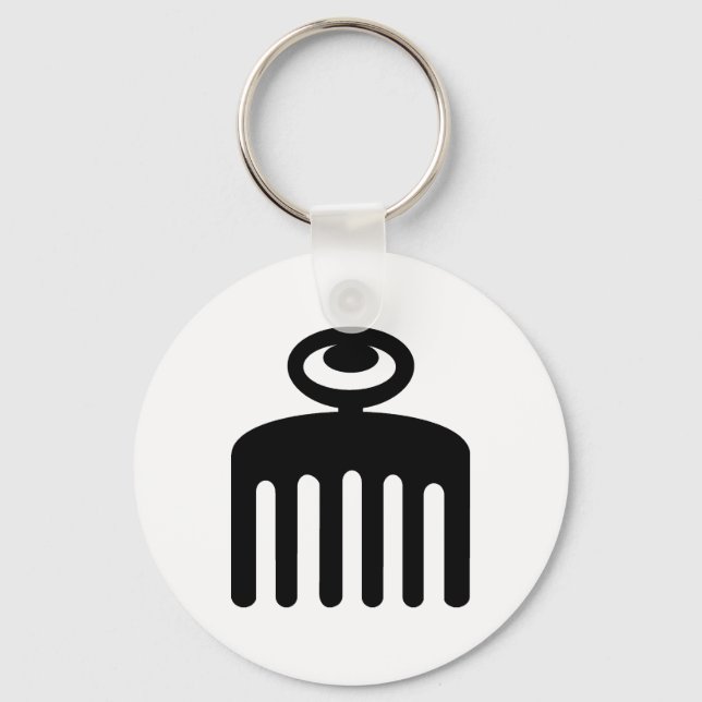 Duafe | Adinkra Symbol for Feminine Beauty Key Ring (Front)