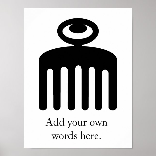 Duafe | Adinkra Symbol for Feminine Beauty Poster (Front)