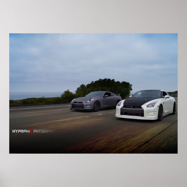 "Dual" 2 Nissan R35 on PCH Poster (Front)