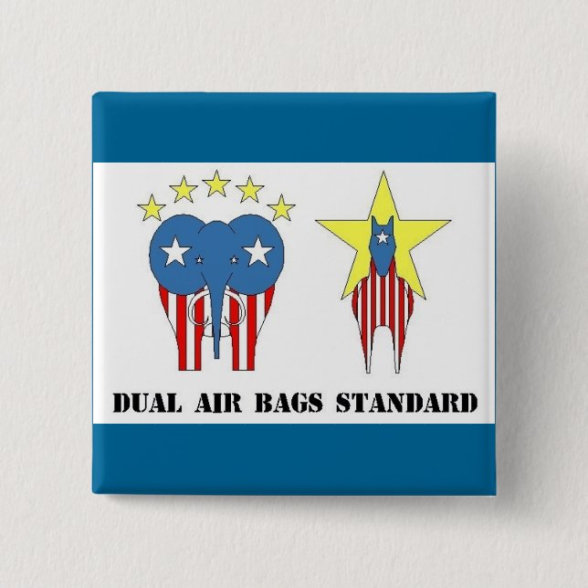 DUAL AIR BAGS STANDARD POLITICAL BUTTON REPUBLICAN (Front)