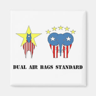 DUAL AIR BAGS STANDARD POLITICAL MAGNET DEMOCRAT