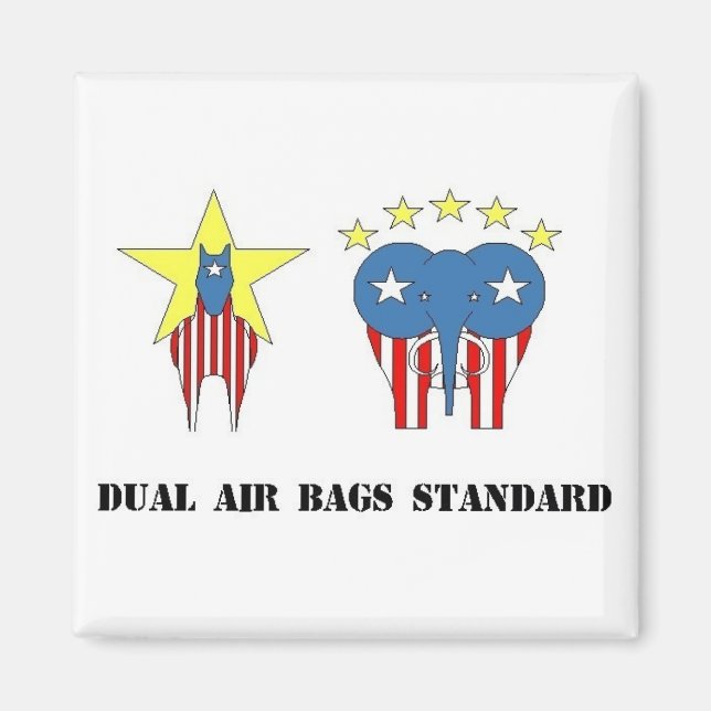 DUAL AIR BAGS STANDARD POLITICAL MAGNET DEMOCRAT (Front)