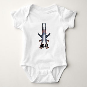 Dual AK-47 Assault Rifles Baby Bodysuit