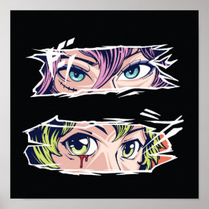 Dual Anime Eyes Poster