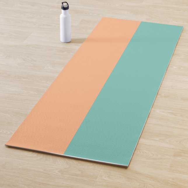 Dual Aqua Orange Pastel Yoga Mat (In Situ)