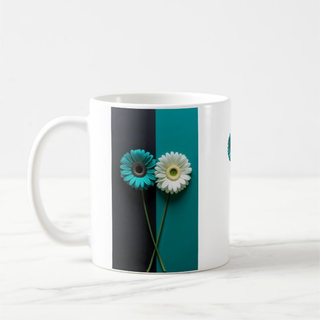 Dual Bloom Silent Balance Paired Petals Two in Sti Coffee Mug (Left)