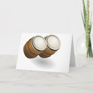 Dual Bongos Greeting Cards