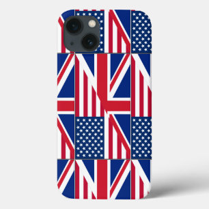Dual Citizen American & British Flag iPhone 13 Case