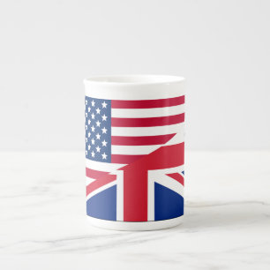 Dual Citizen American & British Flag China Mug