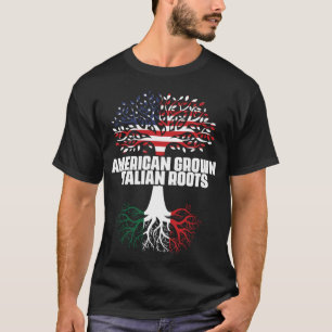 Dual Citizenship America Italy Flag Roots Italian T-Shirt