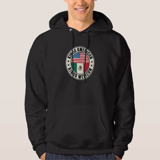 Dual Citizenship American Mexican Mexico Usa Flag Hoodie (Front)