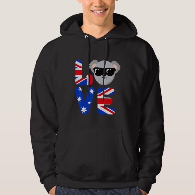 Dual Citizenship Australia Koala American Citizen  Hoodie (Front)