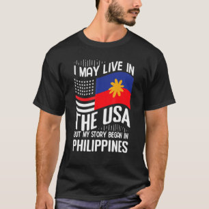 Dual Citizenship Philippines American Flag Usa Fil T-Shirt
