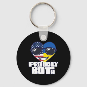 Dual Citizenship Proudly Both Usa Ukraine Key Ring