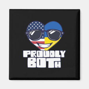 Dual Citizenship Proudly Both Usa Ukraine Magnet