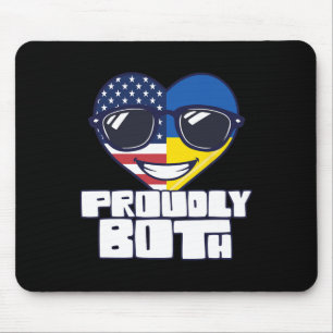 Dual Citizenship Proudly Both Usa Ukraine  Mouse Mat