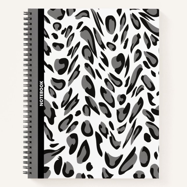 DUAL COLOR LEOPARD PRINT  NOTEBOOK (Front)