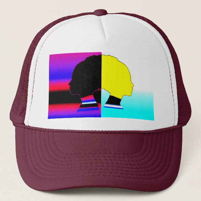 Dual Color Profile – Modern Art Trucker Hat (Front)