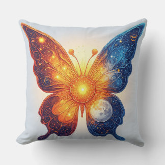 Dual-Colored Butterfly Over Bright Sun Cushion
