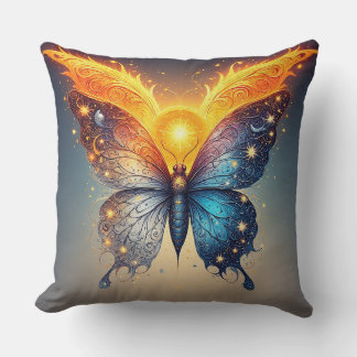 Dual-Colored Butterfly Over Bright Sun Cushion