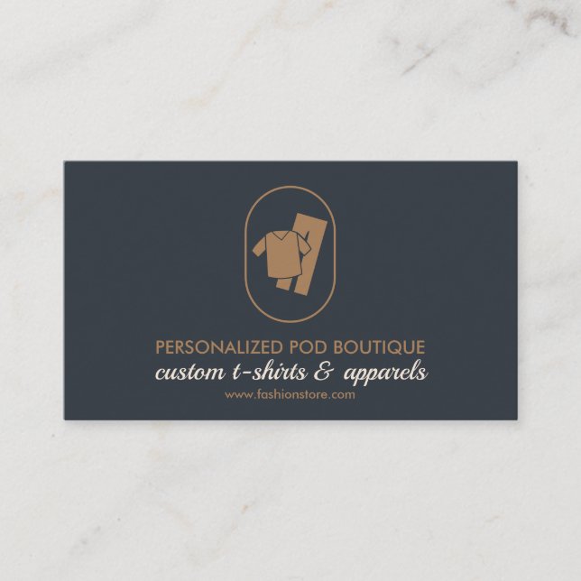 Dual Colour Heat Transfer Vinyl Apparel Clothing Business Card (Front)