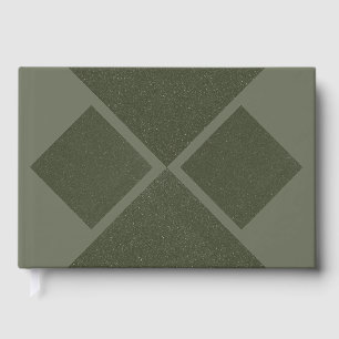 Dual Diamond Moss Green - Foil Guestbook