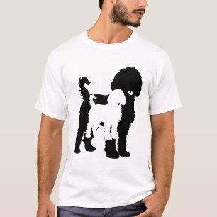 Dual Dog Silhouettes in Bold Black and White T-Shirt