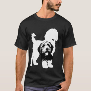 Dual Dog Silhouettes in Bold Black and White T-Shirt