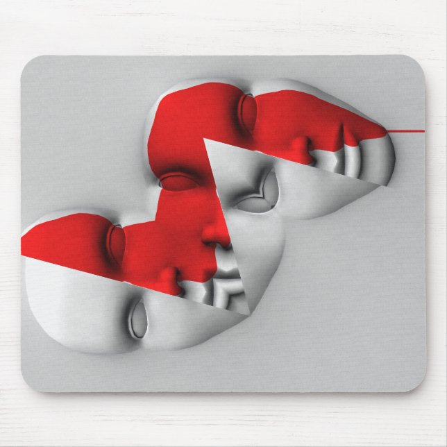 Dual Face Mask Mouse Mat (Front)