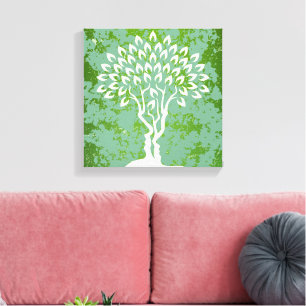 Dual Faces Hidden Tree Optical Magic Revealed Canvas Print