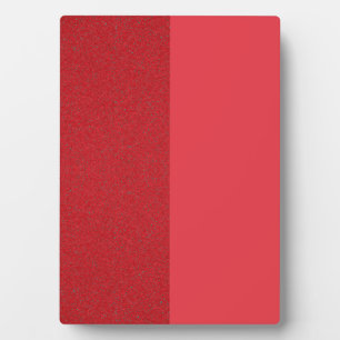 Dual-Finish Speckled & Smooth Red Plaque (Custom)