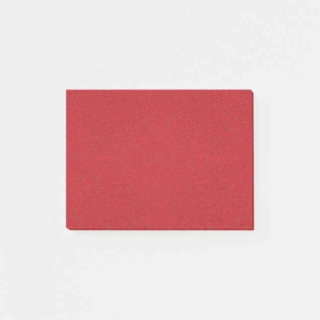 Dual-Finish Tomato Red Sticky Notes (4″×3″, 50ct) (Front)