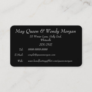 Dual Goddess Lesbian Handfasting Contact Card