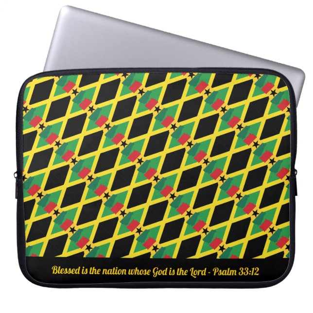 Dual Heritage GHANA JAMAICA Christian Laptop Laptop Sleeve (Front)
