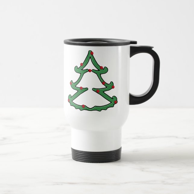 Dual Holiday Tree Travel Mug (Right)
