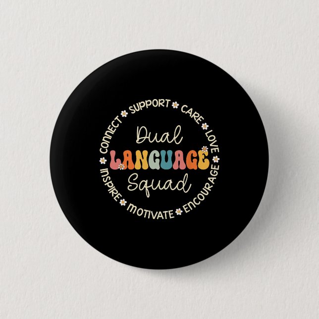 Dual Language Squad Appreciation Week Back to Scho 6 Cm Round Badge (Front)
