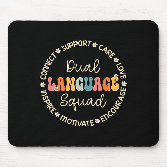 Dual Language Squad Appreciation Week Back to Scho Mouse Mat (Front)