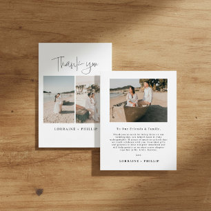 Dual Moments cover modern photo wedding thank you